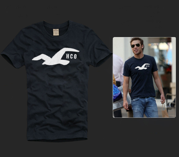 Hollister Hombres De Cuello Redondo Con Gente Fotos Corto Remera HCO4288